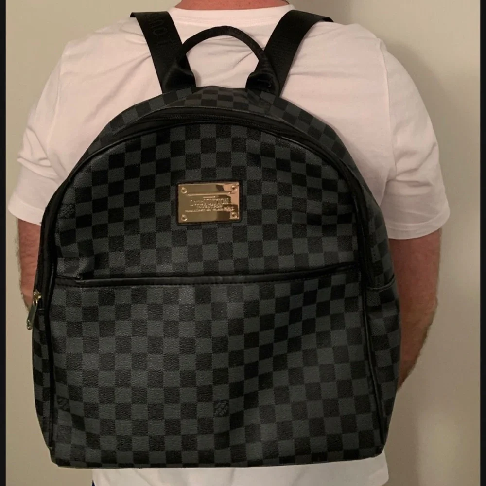 Louis Vuitton | Bags | Mens Louis Vuitton Black Checkered Backpack | Poshmark Louis Vuitton | Bags | Mens Louis Vuitton Black Checkered Backpack | Poshmark
